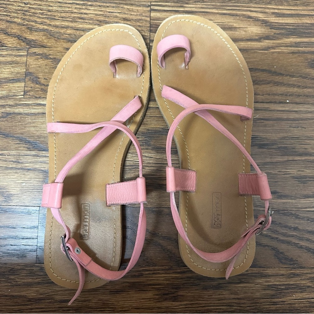 Hari Mari Chantik sandal strappy flat pink rosettes sandals